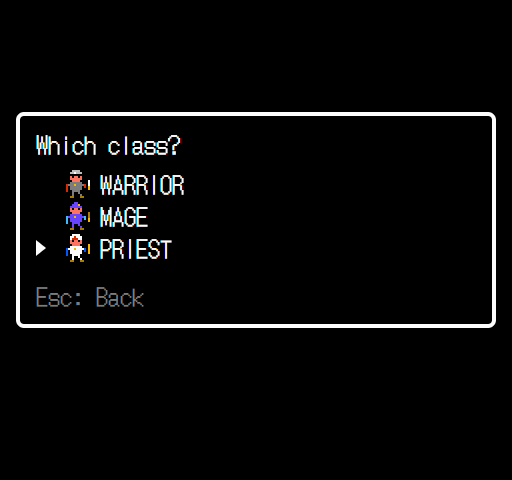 Which class? Warrior, Mage, Priest