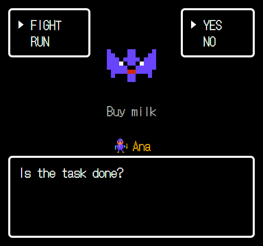 Is the task done? with YES and NO